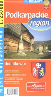Podkarpackie region mapa województwa