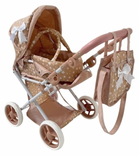 Wózek dla lalek głęboki z torbą