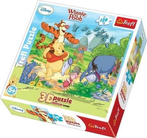 Puzzle 3D Kubuś Puchatek Łapanie Motyli 120 (35648)