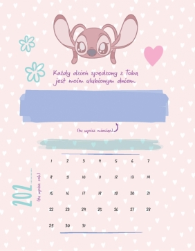 Planer szczęścia. Jak zorganizować sobie życie. Disney Stitch. Angel