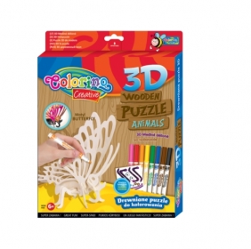 Puzzle drewniane 3D MIX wzorów (32490PTK)
