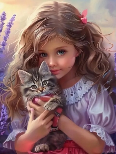 <img src='https://webimage.pl/pics/490/8/d5906196018490.jpg' style='height:440px' /> Diamentowa Mozaika Dziewczyna z kotem NO-2001849