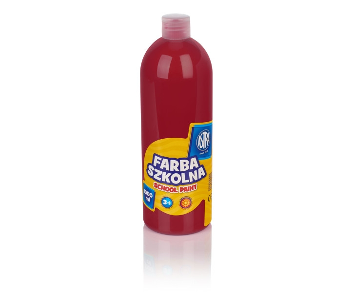 Farba szkolna Astra 1000 ml - czerwony ciemny (301217044)