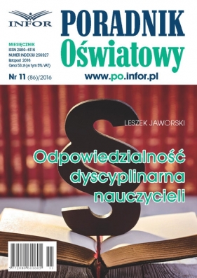 Odpowiedzialność dyscyplinarna nauczycieli - Jaworski Leszek