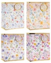 Torebka prezentowa 31x40x12cm Kwiaty MIX