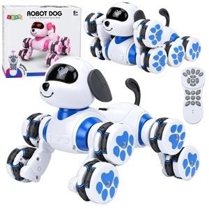 <img src='https://webimage.pl/pics/491/4/d5907990214491.jpg' style='height:440px' /> Pies robot rc 8 kół drift 360 akrobacje niebieski