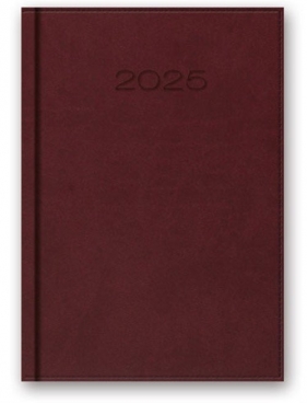 Kalendarz 2025 B6 dzienny vivella bordo