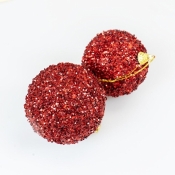 Bombki błyszczące czerwone 2szt