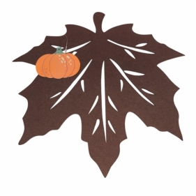 Podkładka filcowa pod talerz w kształcie liścia