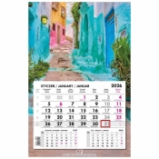 Kalendarz 2026 jednodzielny główka płaska Maroko