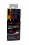 Markery plakatowe PC-3M 4 kolory POSCA UNI