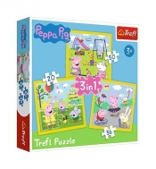Puzzle 3w1: Wesoły dzień Peppy (34849)
