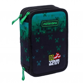 Astrabag, Piórnik Jumbo potrójny z wyposażeniem - Do your best, Ac31