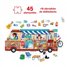 Czuczu: Moto puzzle Kamper dla dzieci 3+, 4+