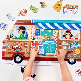 Czuczu: Moto puzzle Kamper dla dzieci 3+, 4+