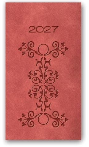 <img src='https://webimage.pl/pics/492/7/d5904844537492.jpg' style='height:440px' /> Kalendarz 2027 książkowy A6 Relief ceglasty MIX
