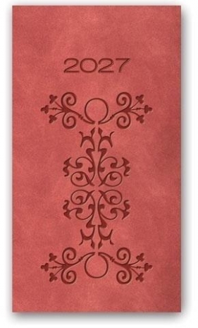 Kalendarz 2027 książkowy A6 Relief ceglasty MIX