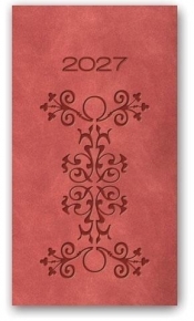 Kalendarz 2027 książkowy A6 Relief ceglasty MIX
