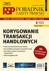 Korygowanie transakcji handlowych