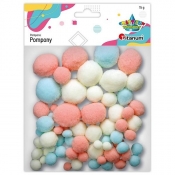 Pompony poliestrowe 10/15/20/25/30mm 15g