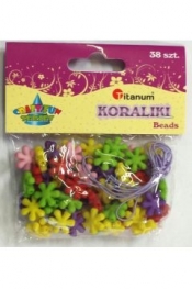 Zestaw koralików kwiaty 38 szt. BD026