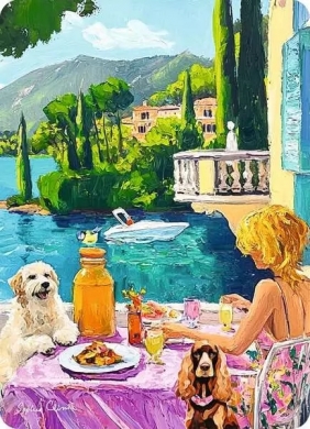 Ravensburger, Puzzle Mini 3x100: Podróże z psem (12002049)