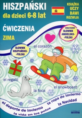 Hiszpański dla dzieci 6-8 lat Ćwiczenia Zima - Jewiak Hanna, Piechocka-Empel