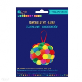Zestaw Kreatywny - Bombka z pomponów -MIX kolorów