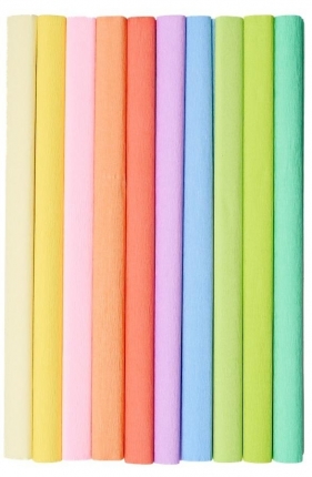 Bibuła marszczona mix pastel 10szt 50x200cmHERLITZ