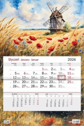 Kalendarz 2026 jednodzielny Młyn