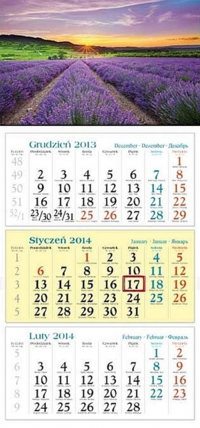 Kalendarz 2014 Lawenda - <br />