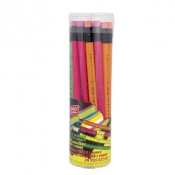 Ołówek trójkątny jumbo z gumką neon 24 sztuki