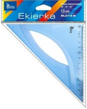 Ekierka równoramienna 13cm niebieska