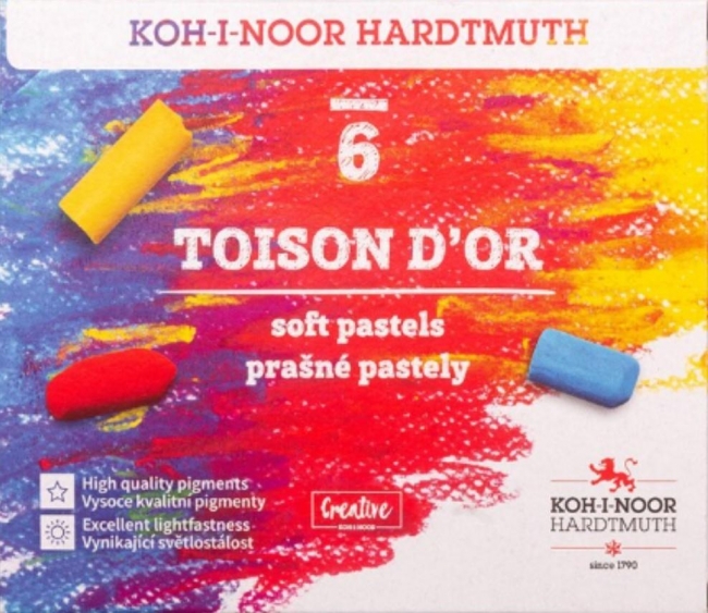 <img src='https://webimage.pl/pics/494/9/d8593539359494.jpg' style='height:440px' /> Pastele Toison D'or 6 kolorów