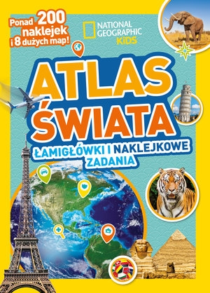 National Geographic Kids. Atlas świata. Łamigłówki i naklejkowe zadania