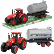 Traktor z przyczepą cysterna