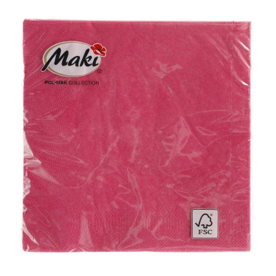 Serwetki Pol-mak - fuksja 330 mm x 330 mm (25)