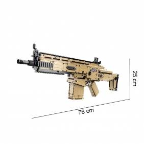 Klocki CADA. Karabin maszynowy z wyciąganym magazynkiem Scar Assault Rifle 17S Pistolet Broń 1406 elementów