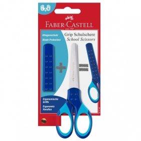 Nożyczki szkolne Grip Faber-Castell - niebieskie (181549 FC)