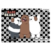 Blok techniczny A4/10K biały We Bare Bears (20szt)
