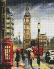 Diamentowa mozaika - Deszczowy Londyn 40x50cm