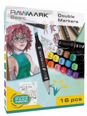 Markery alkoholowe dwustronne Basic 16szt