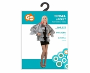 Marynarka dla dorosłych Tinsel srebrna rozm. uniw