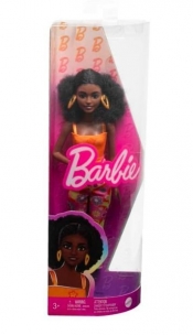 Lalka Barbie Fashionistas z kręconymi włosami niska (HPF74)