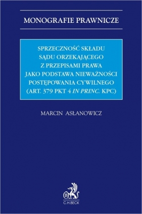 Sprzeczność składu sądu orzekającego jako podstawa nieważności postępowania - Marcin Asłanowicz