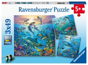 Ravensburger, Puzzle 3x49: Podwodne życie (05149)