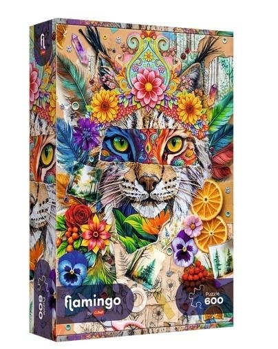 <img src='https://webimage.pl/pics/496/2/d5900511122022.jpg' style='height:440px' /> Puzzle 600 Flamingo - Kolaż inspiracji TREFL