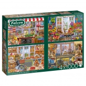 Puzzle 4x1000: Falcon - Twoje ulubione sklepy (11249)