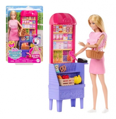 <img src='https://webimage.pl/pics/496/5/d194735275496H8581.jpg' style='height:440px' /> Barbie lalka Malibu na zakupach