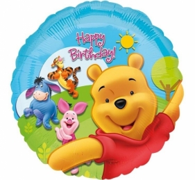 Balon foliowy Pooh and Friends Sunny BDAY 46cm